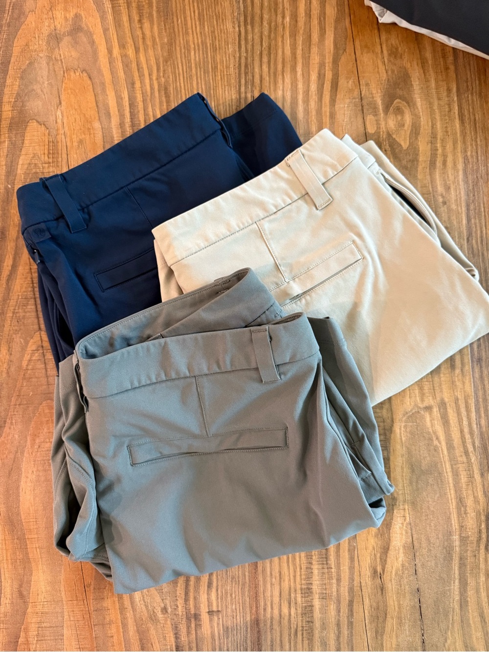 lululemon athletica Men's Chino-Style Performance Shorts - Navy, Khaki, Gray
